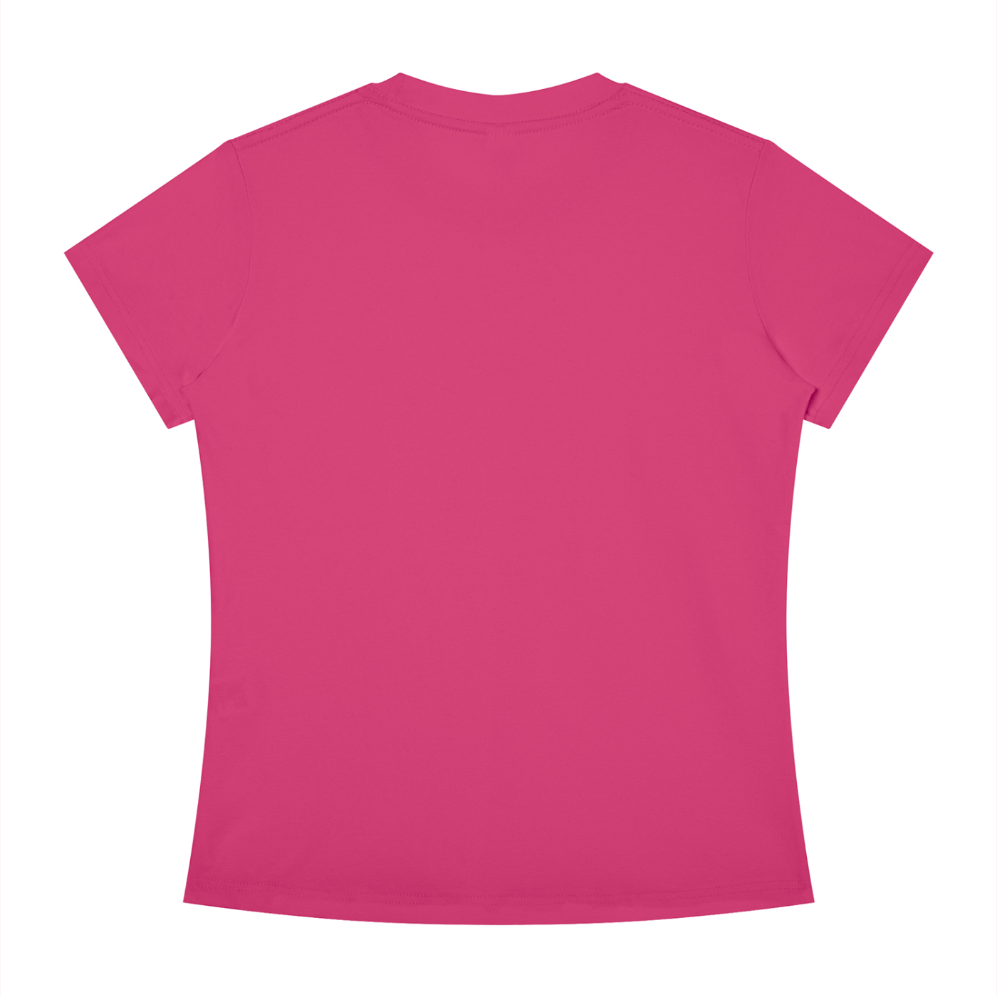 BLANKZ Slim Fit Crewneck Tee — Rose Red, back view