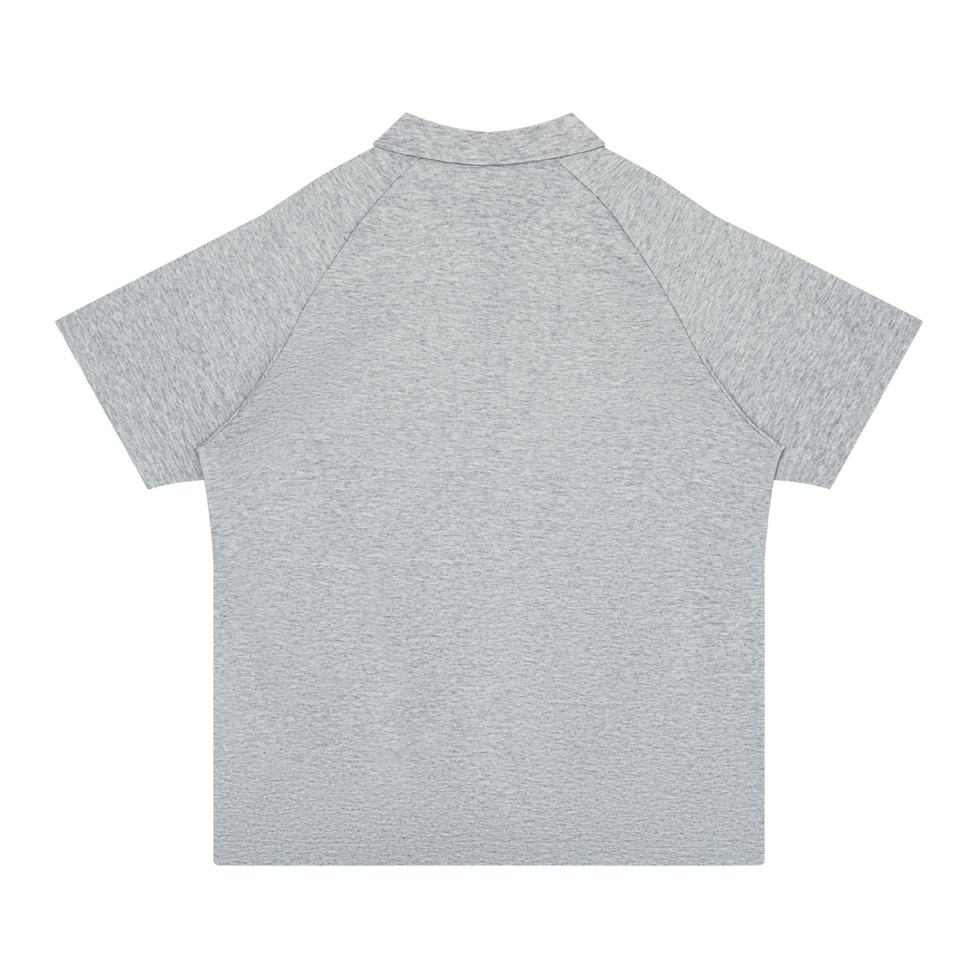 BLANKZ Everyday Raglan Polo — Flower Gray, back view