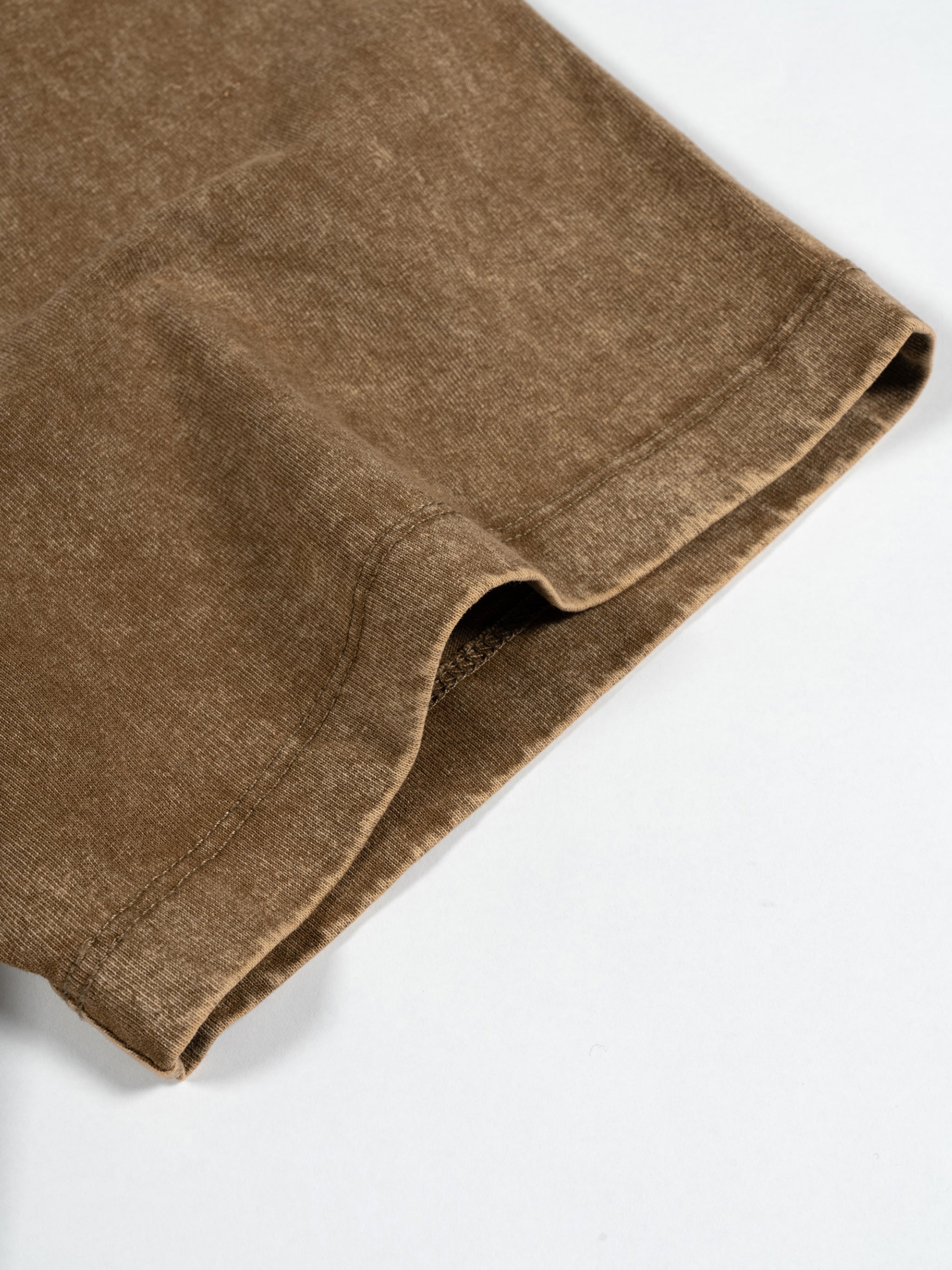 BLANKZ Snow Wash Cotton Tee — Hem stitching detail