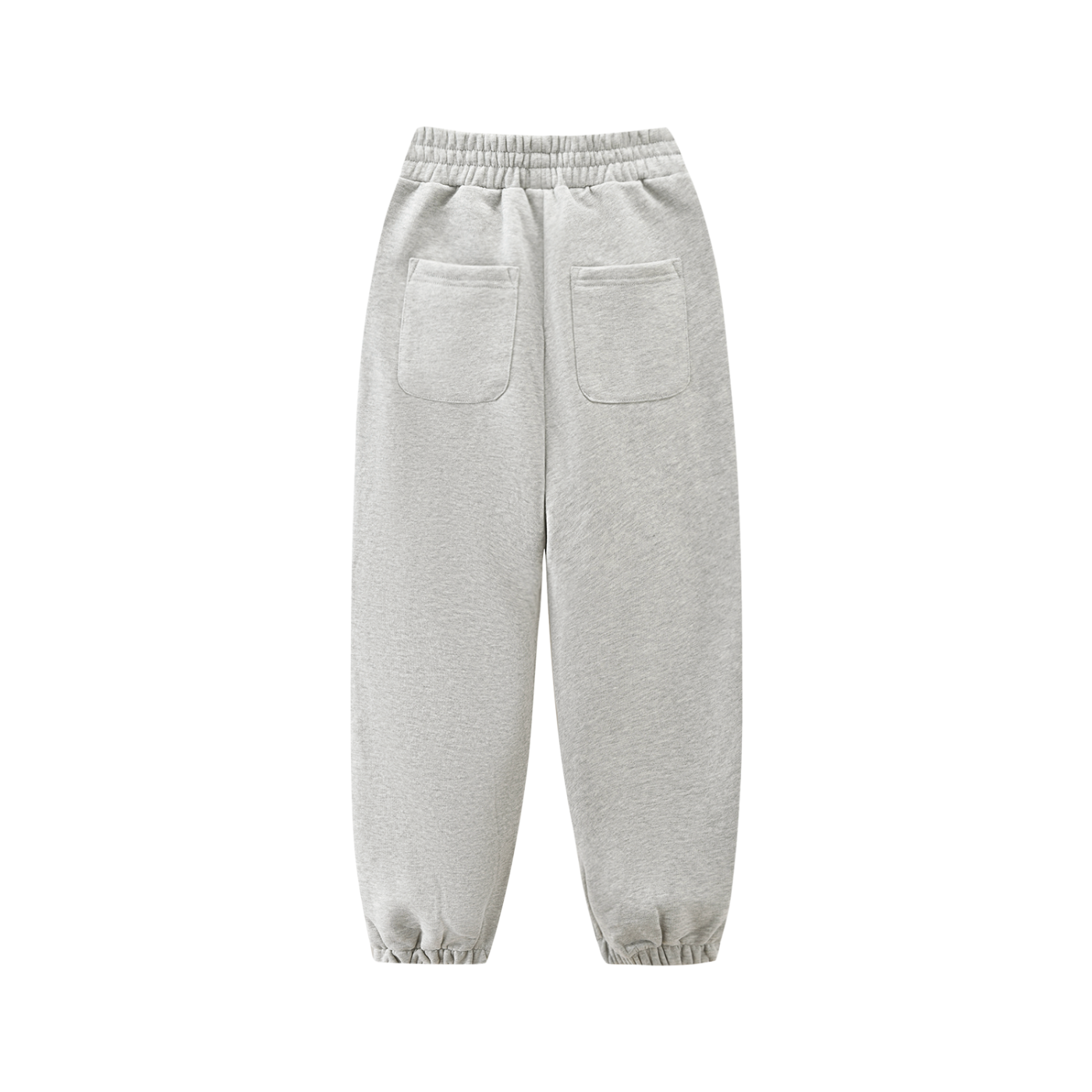 BLANKZ Kids' Essential Fleece Jogged Sweatpants — Flower Gray, back view