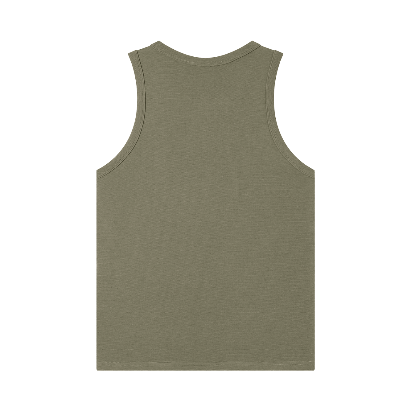 BLANKZ Heavy Rib Tank — Army Green, back view