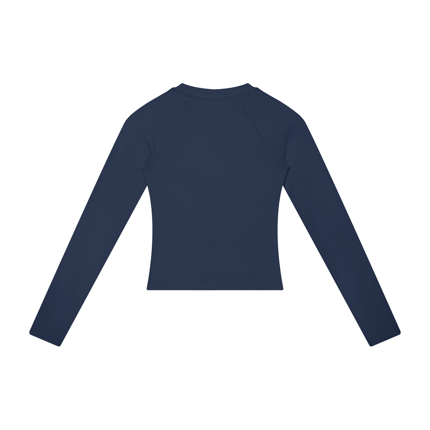 BLANKZ Slim Raglan Long Sleeve Tee — Navy Blue, back view