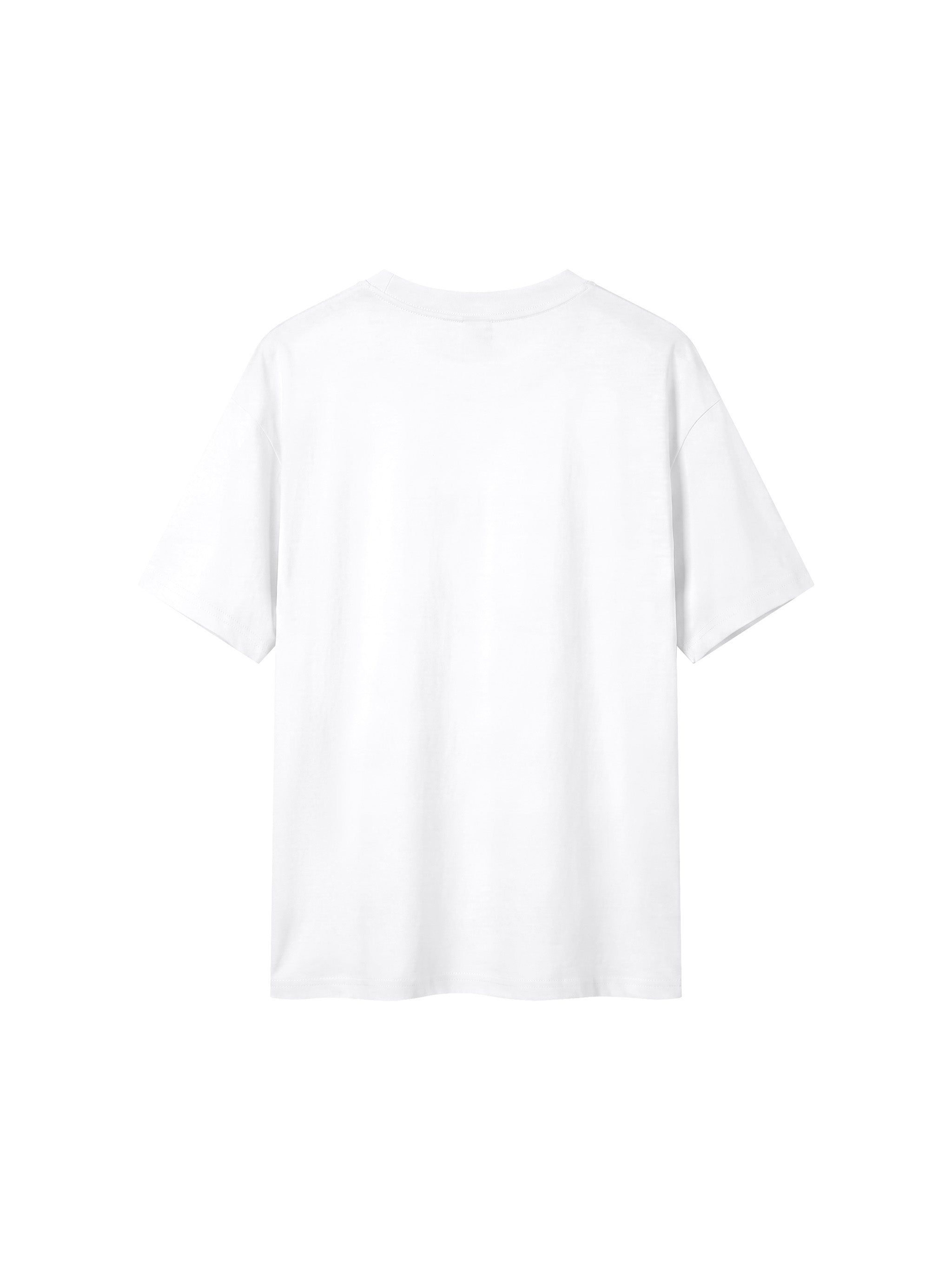 BLANKZ Everyday Cotton Tee — White, back view