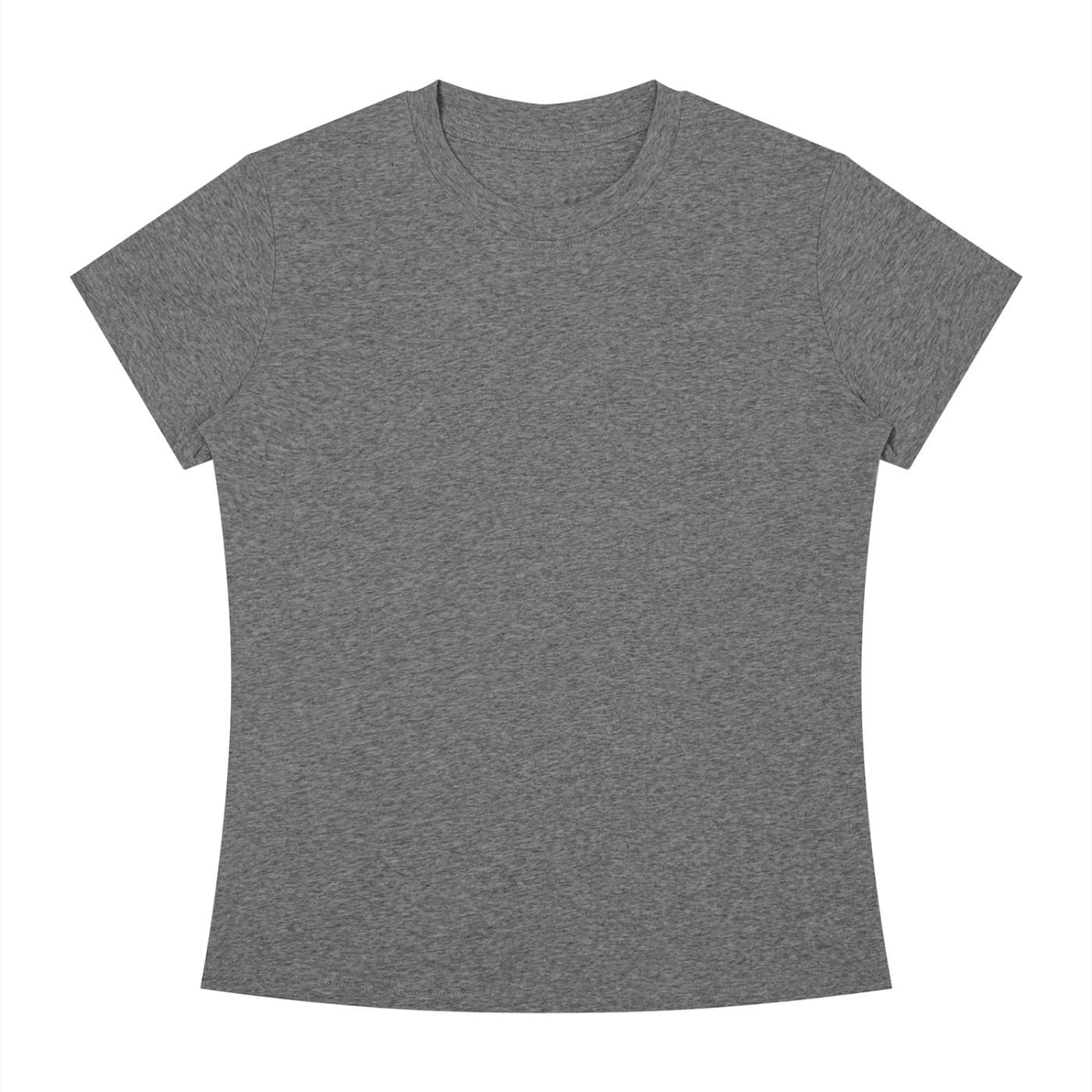 BLANKZ Slim Fit Crewneck Tee — Dark Gray, front view