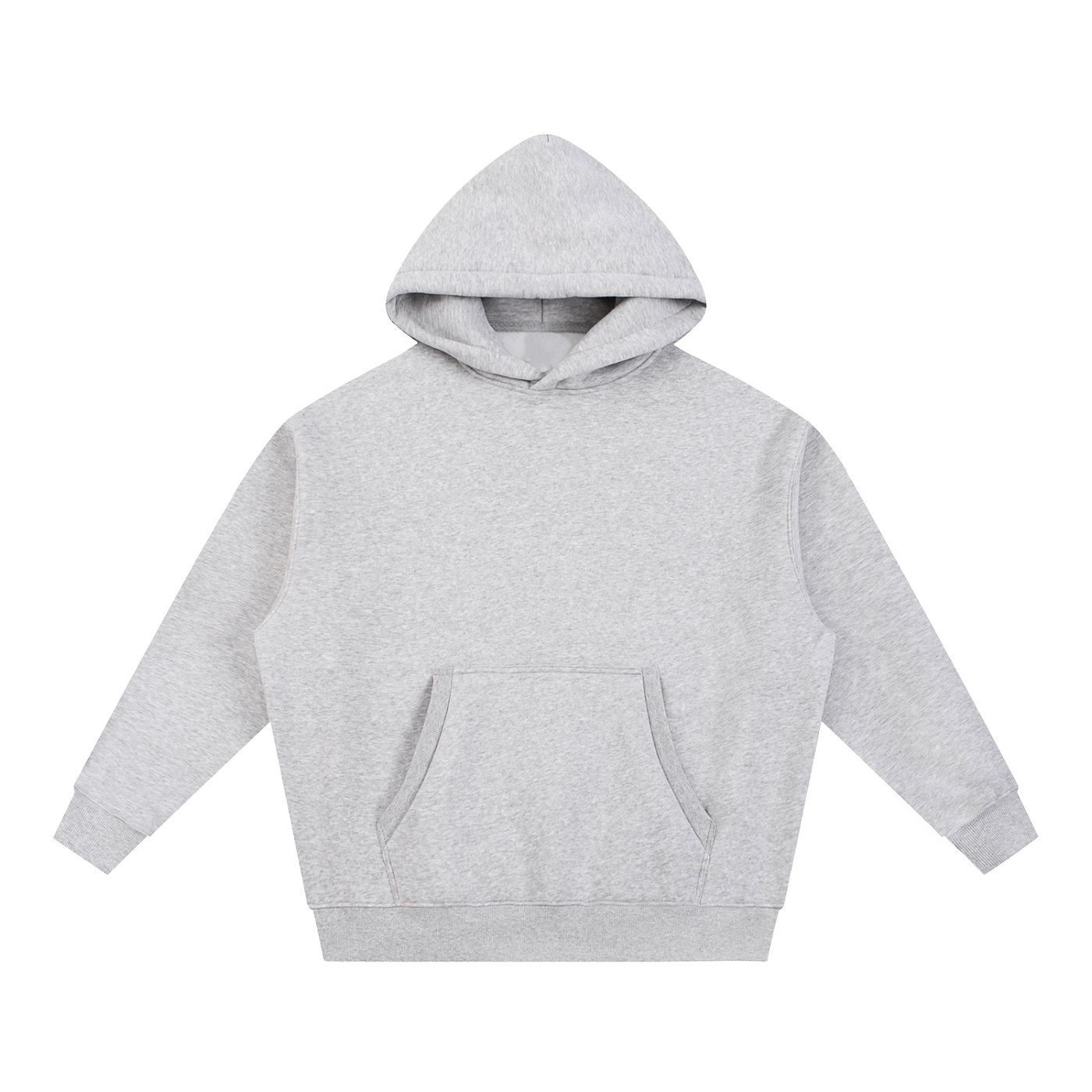 BLANKZ Box Fleece Hoodie — Flower Gray, front view