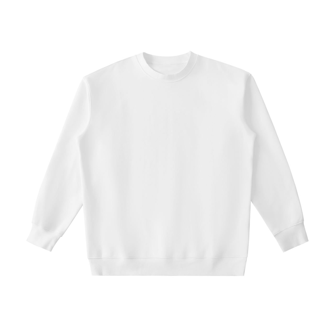 BLANKZ Essential Heavyweight Crewneck Sweatshirt — White, front view