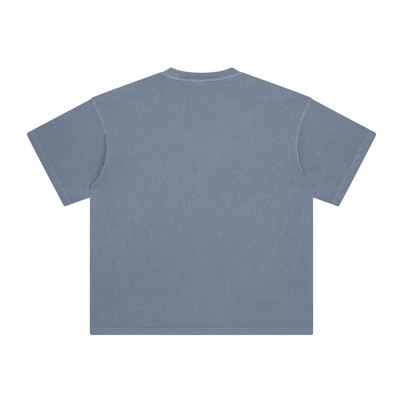 BLANKZ Enzyme-Washed Tee — Gray Blue, back view