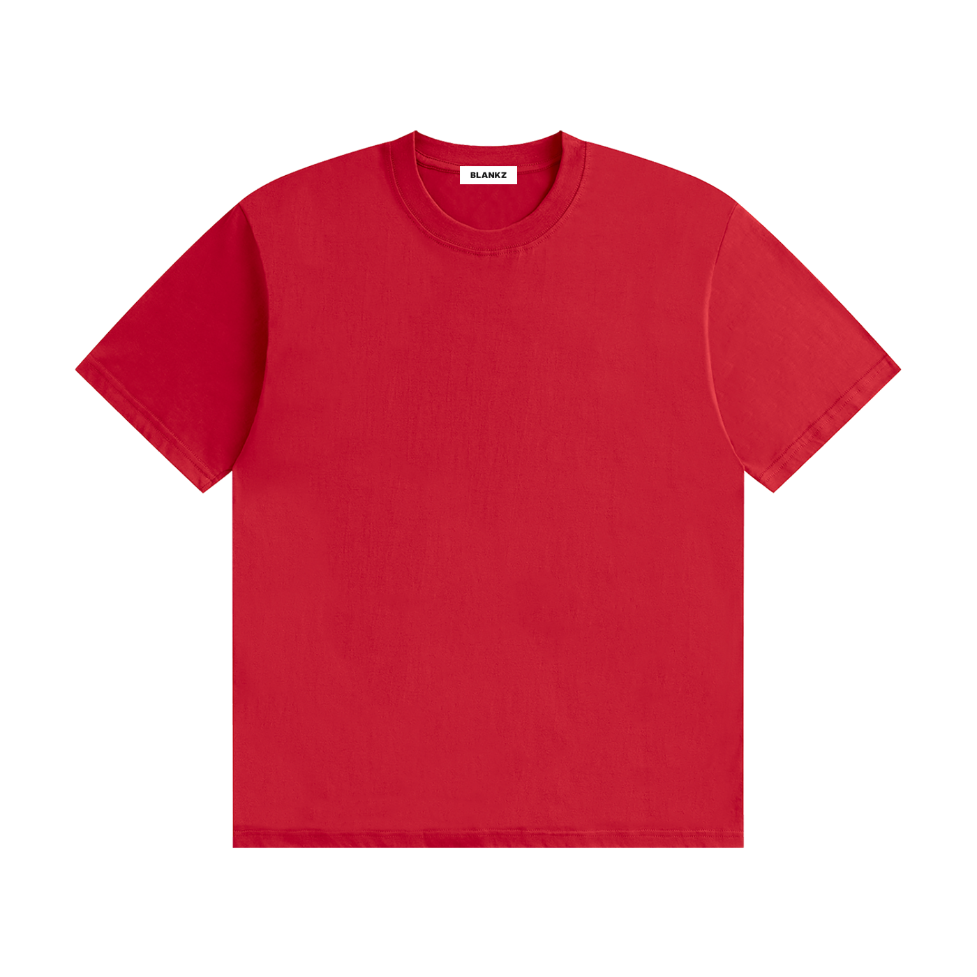 BLANKZ Seamless Cotton Tee — Red, front view