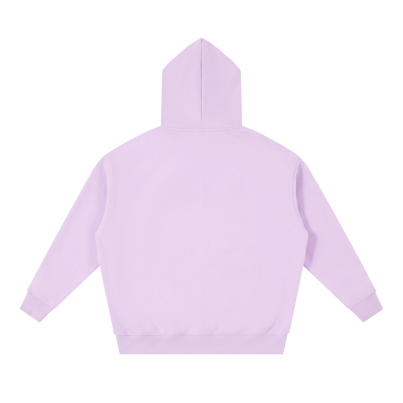 BLANKZ Box Fleece Hoodie — Light Purple, back view
