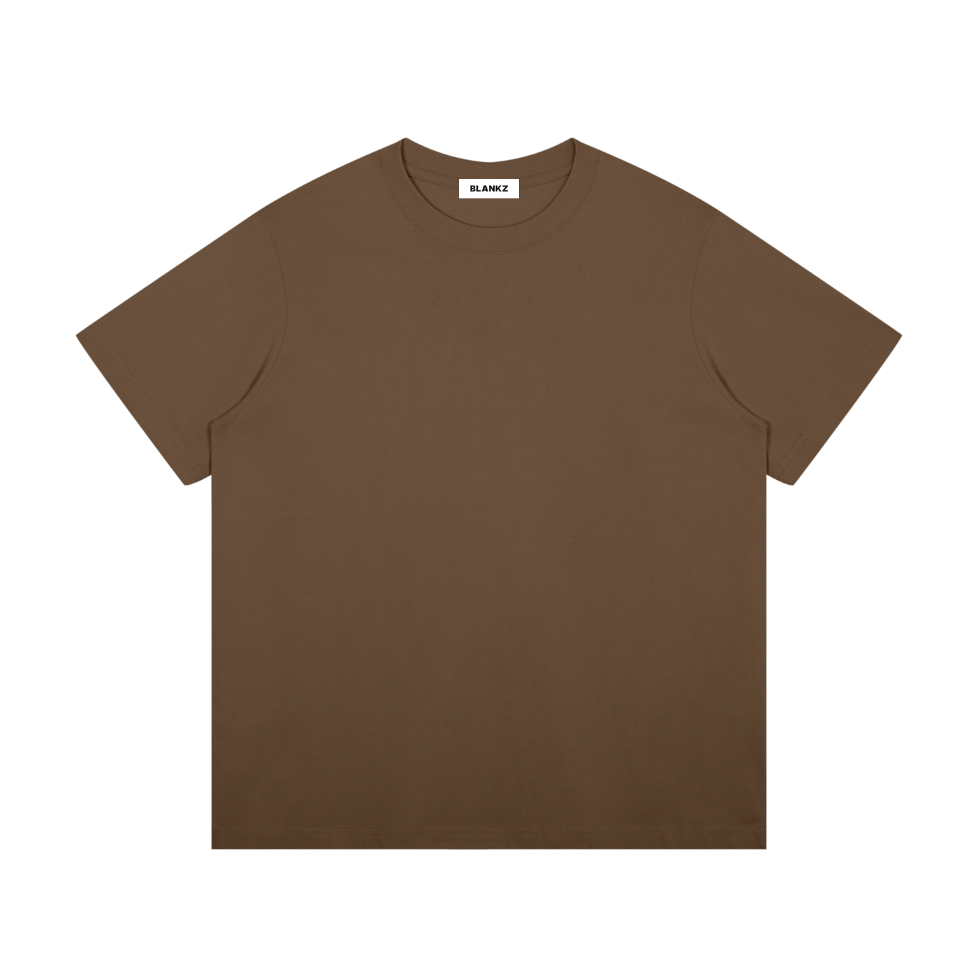BLANKZ Midweight Cotton Tee — Coffee, front view