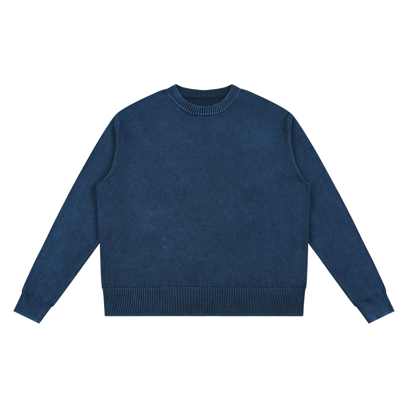 BLANKZ Mineral Crew Sweater — Royal Blue — front view
