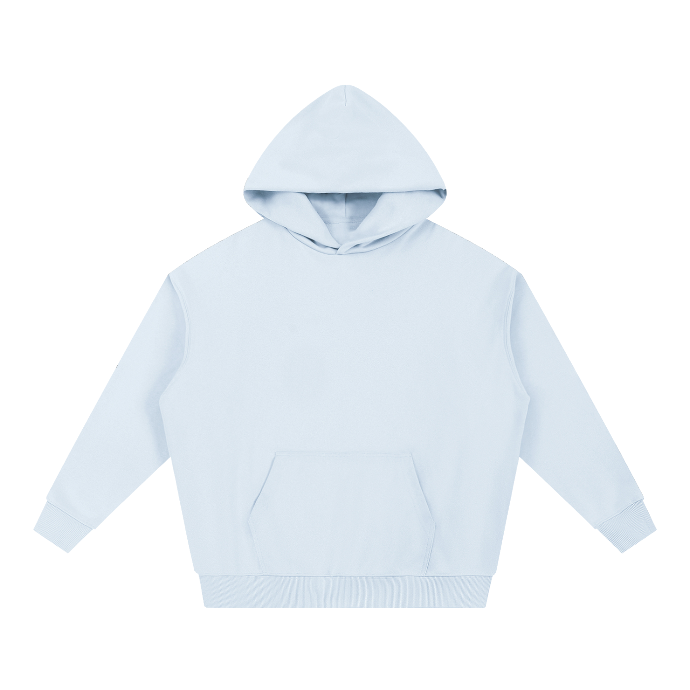 BLANKZ Essential Heavyweight Hoodie — Blue, front view