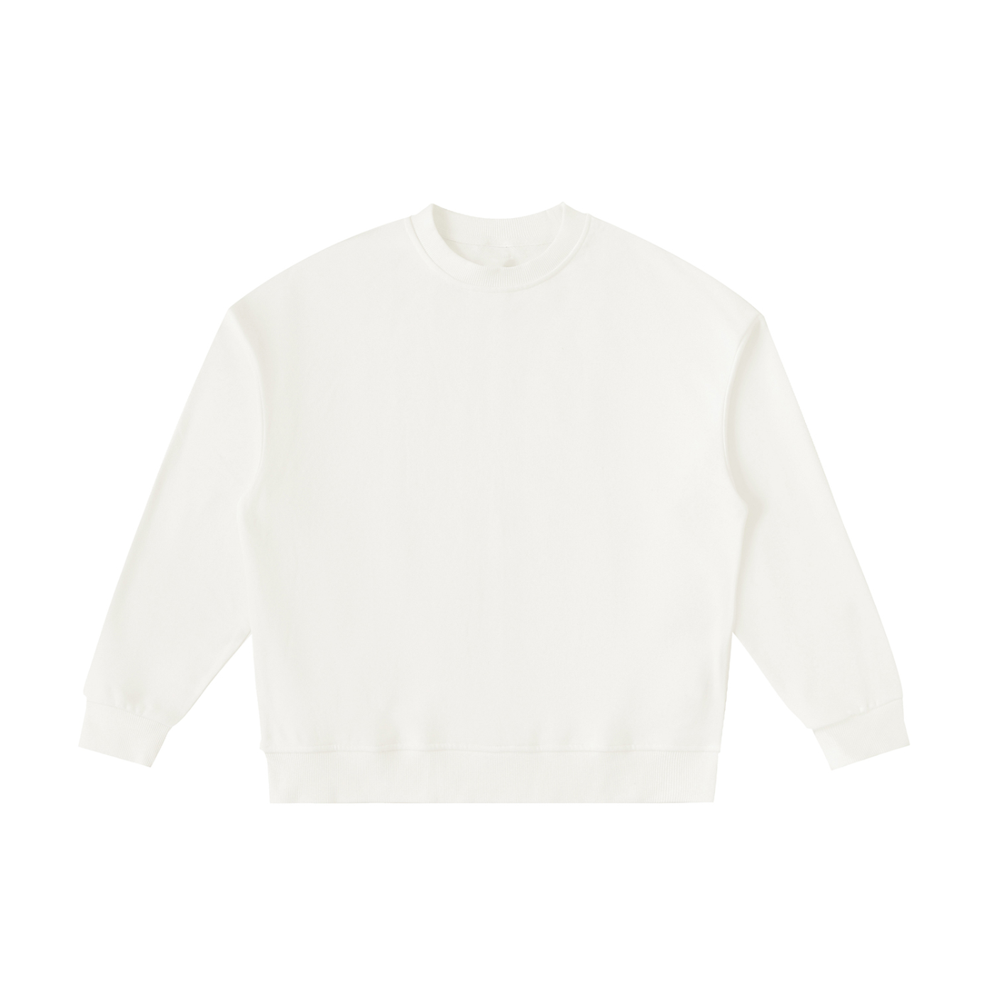 BLANKZ Kids' Essential Fleece Crewneck Sweatshirt — Beige, front view