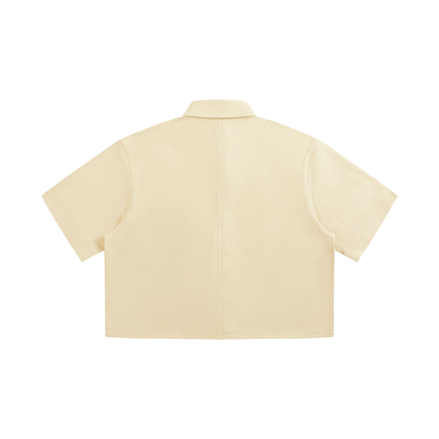 BLANKZ Crop Short Sleeve Shirt — Apricot, back view