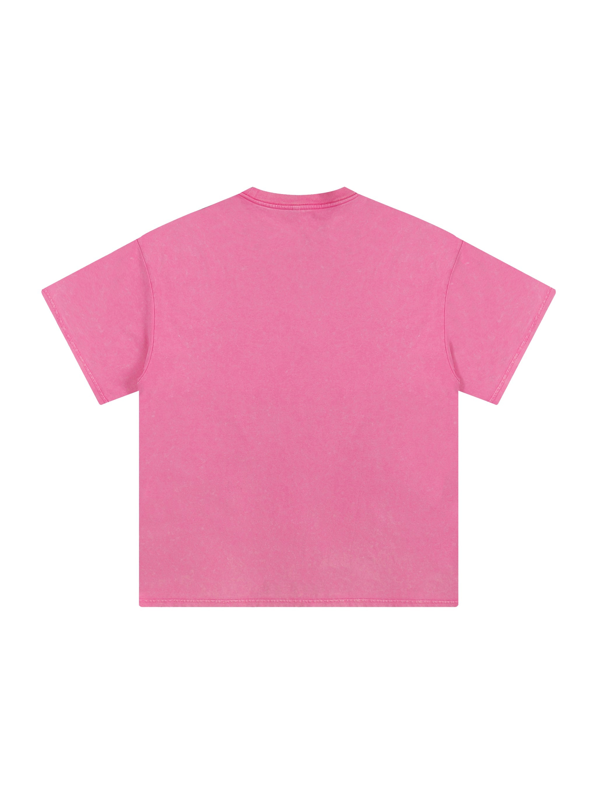 BLANKZ Snow Wash Cotton Tee — Pink, back view