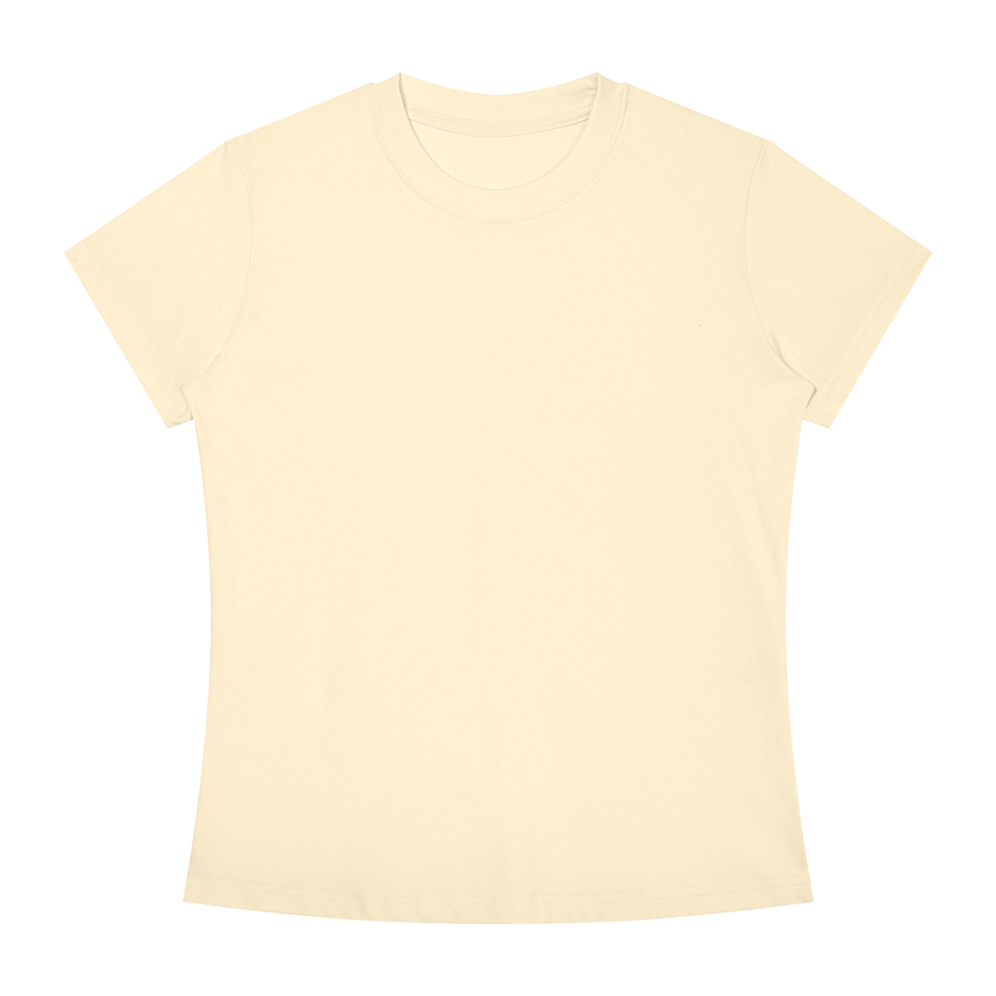 BLANKZ Slim Fit Crewneck Tee — Apricot, front view