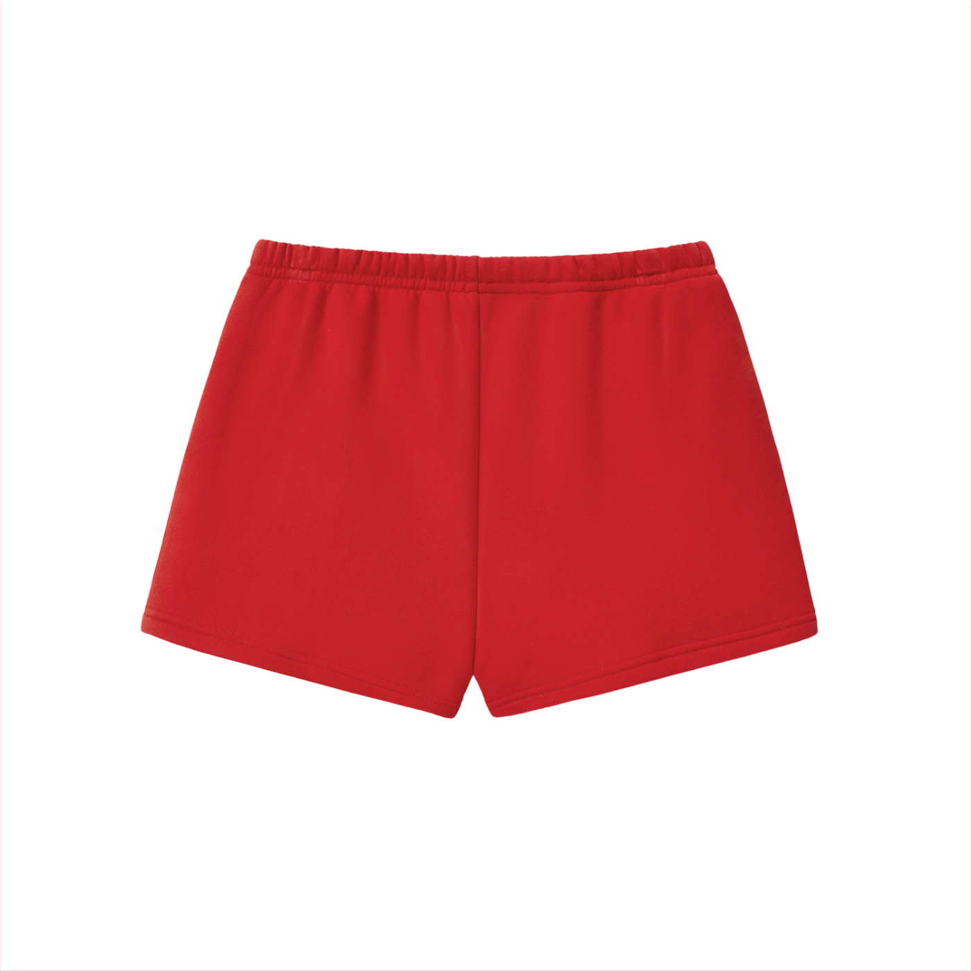 BLANKZ Essential Fleece Drawstring Sweatshorts — Red, back view