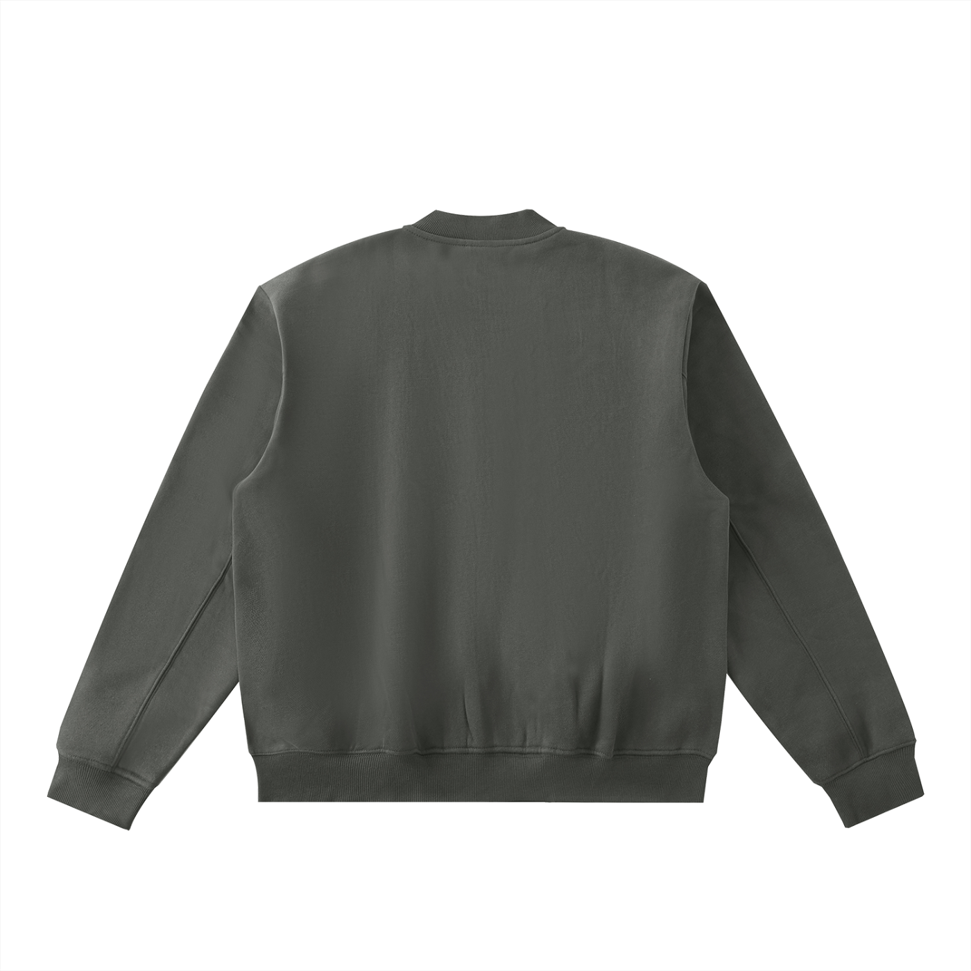 BLANKZ Clean Fleece Zip Jacket — Dark Gray, back view