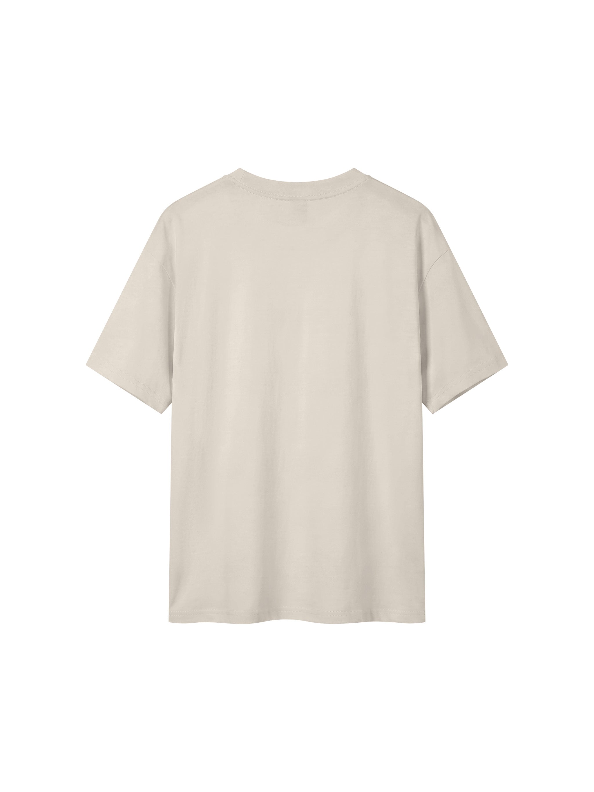 BLANKZ Everyday Cotton Tee — Light Gray, back view