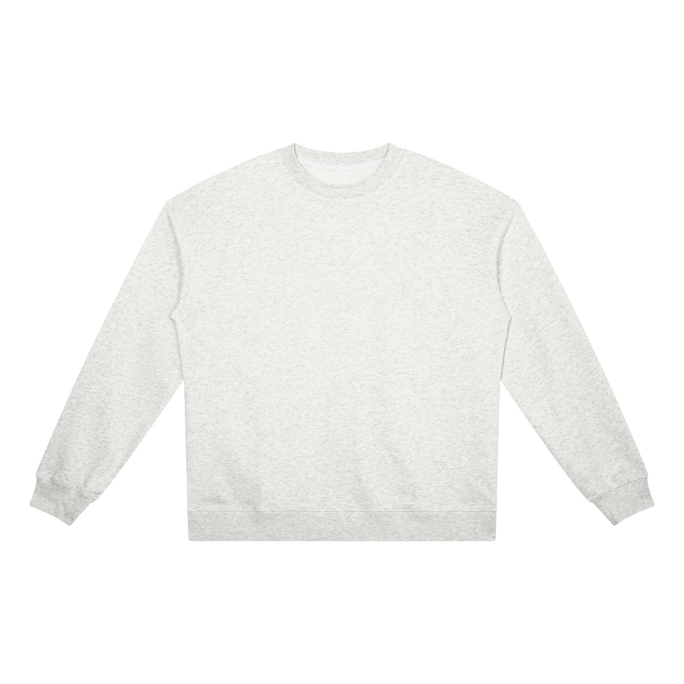 BLANKZ Heavyweight Crew 420 — Oat Gray, front view