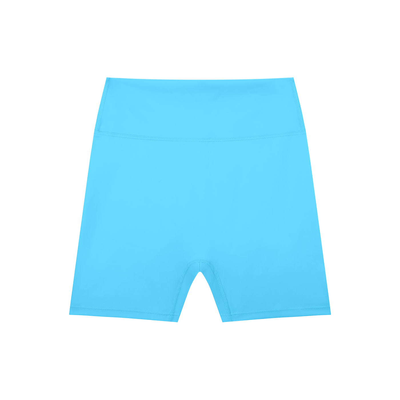 BLANKZ High-Waisted Blend Biker Shorts — Blue, front view