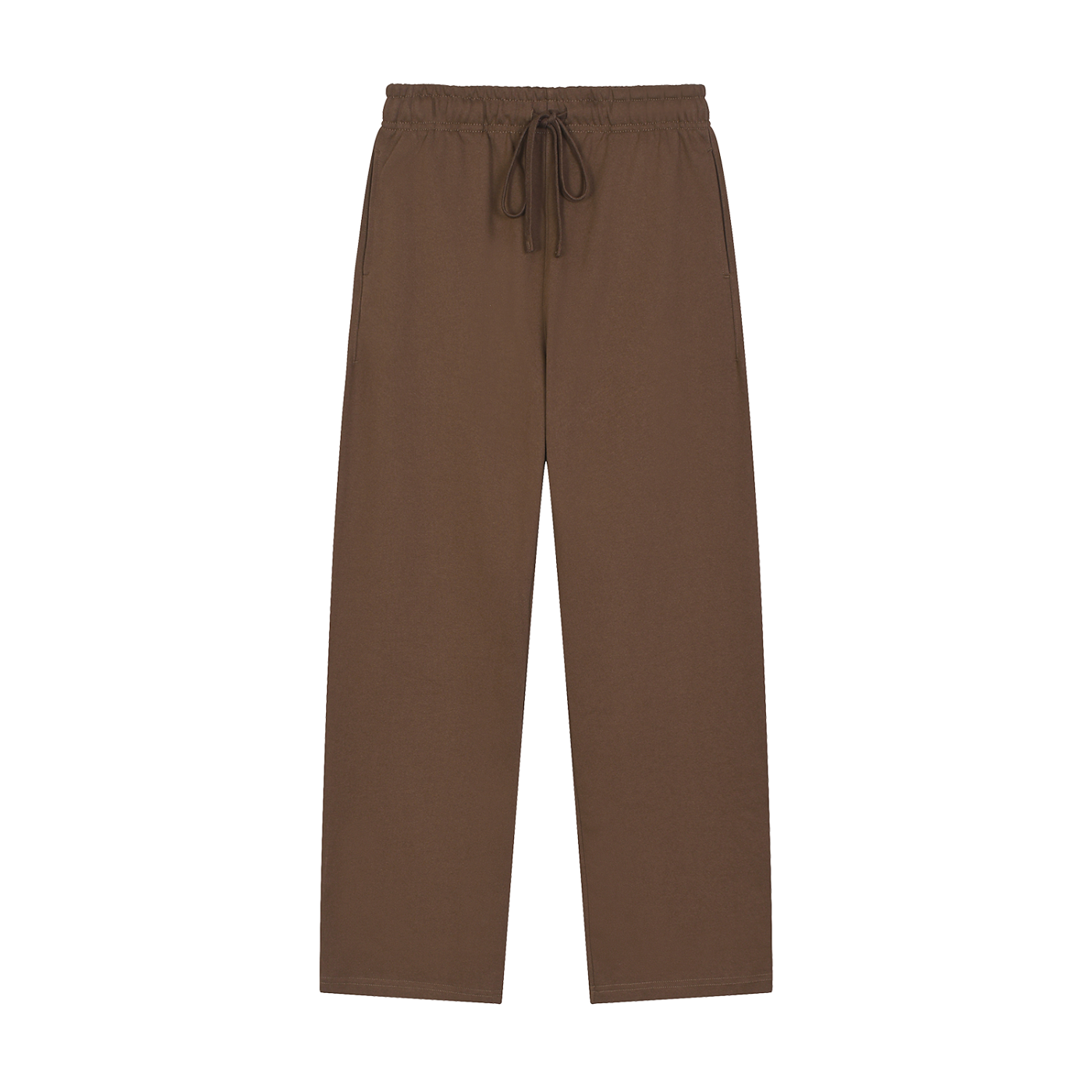 BLANKZ Heavy Straight Sweatpant — Coffee, front view