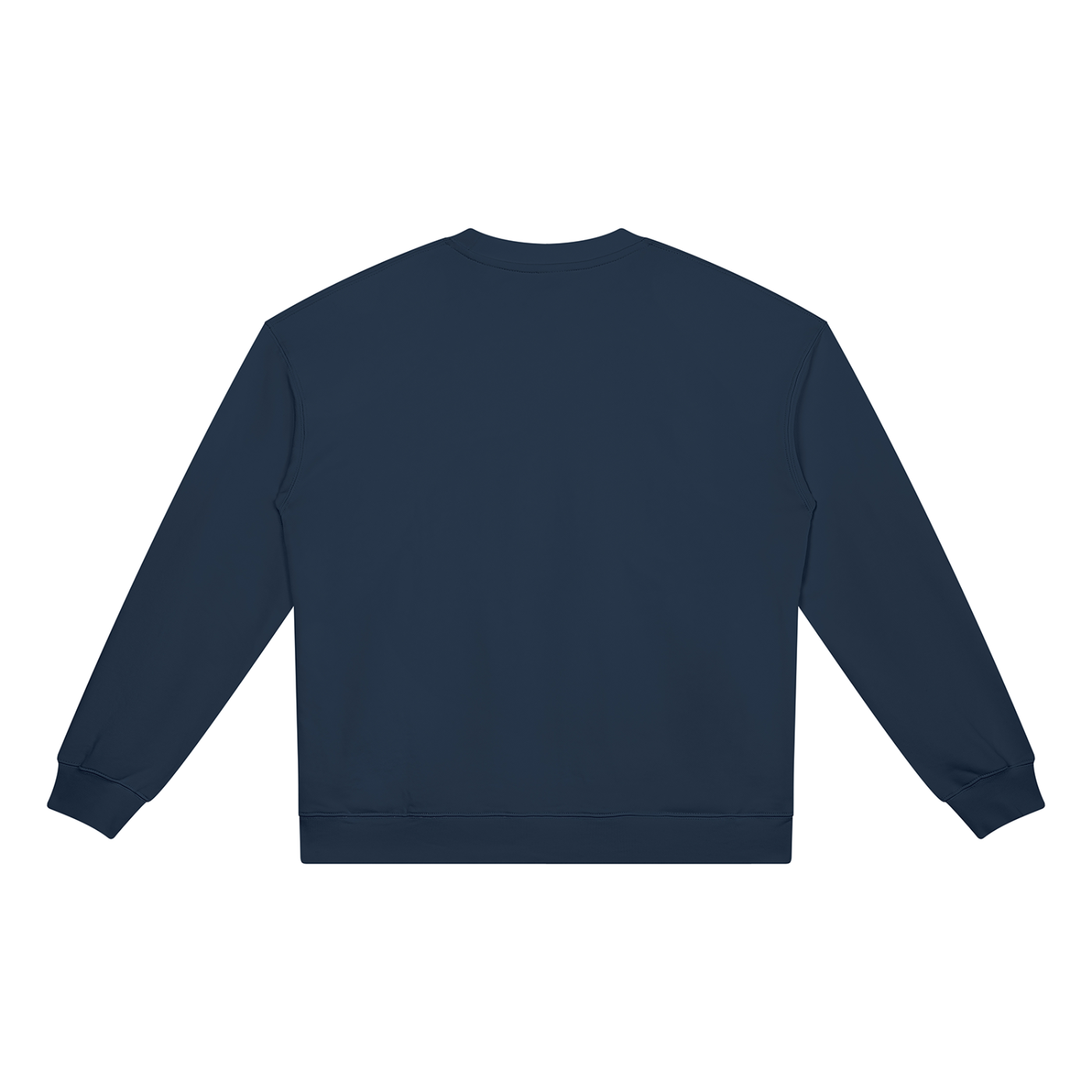 BLANKZ Heavyweight Crew 420 — Navy Blue, back view