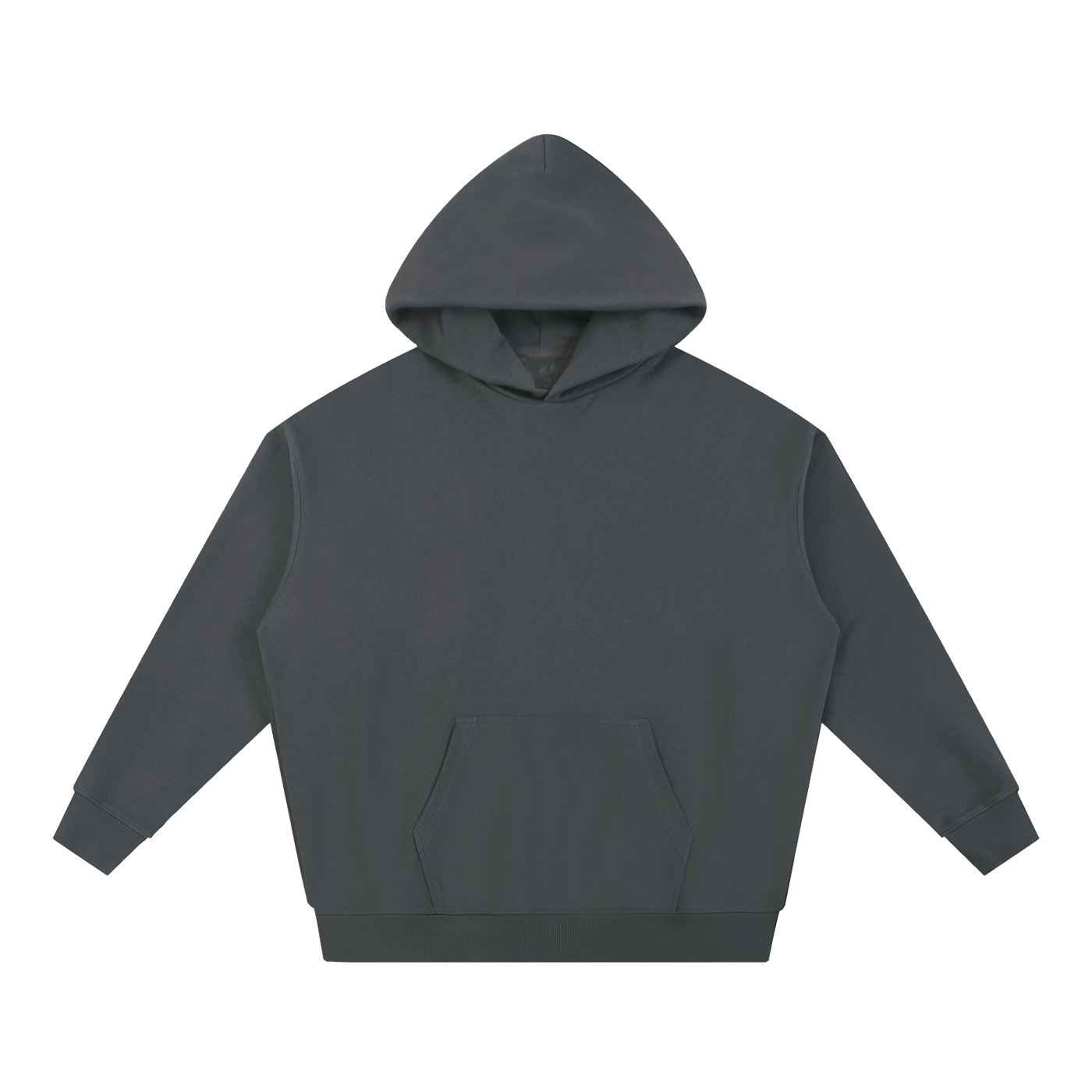BLANKZ Essential Heavyweight Hoodie — Dark Gray, front view