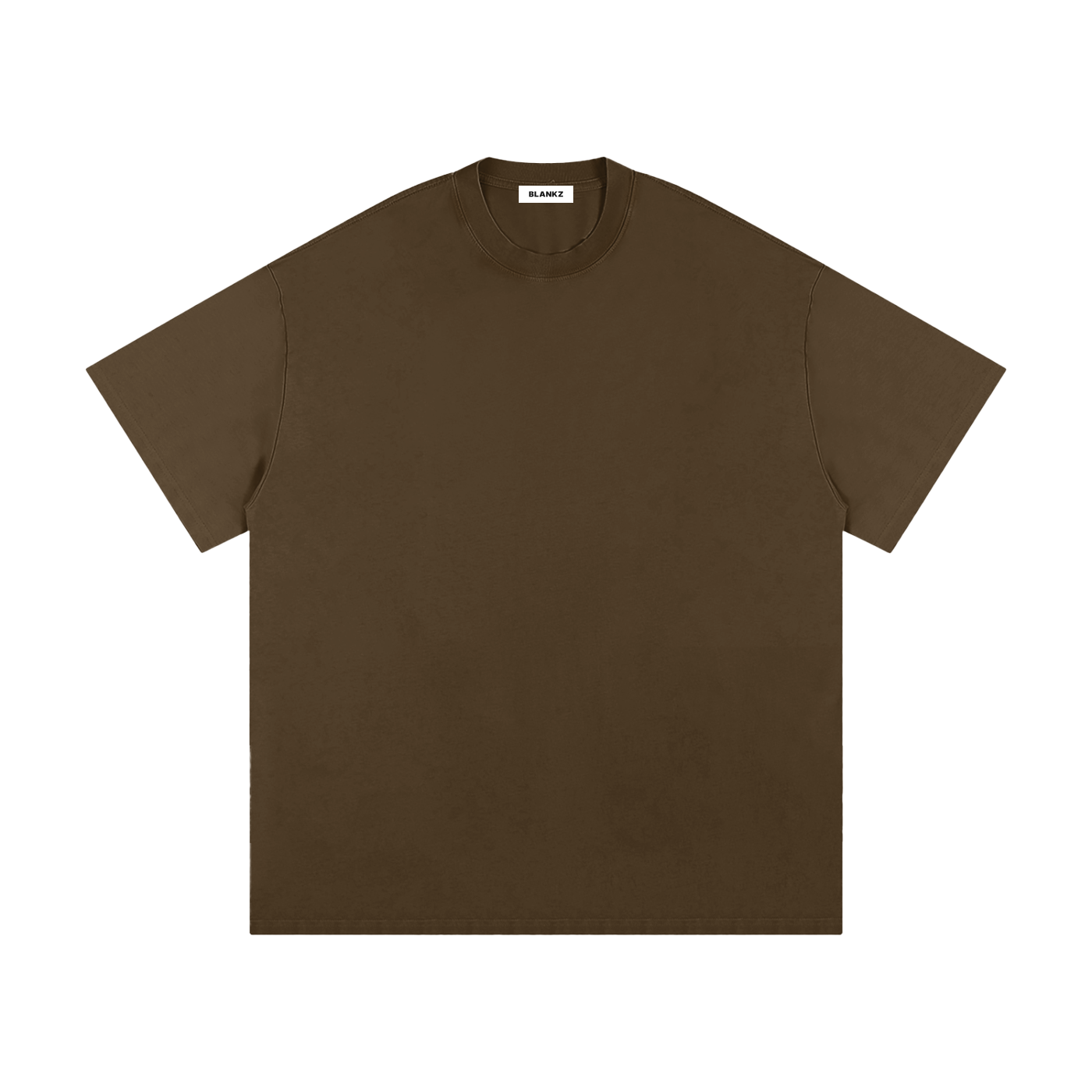 BLANKZ Loose Heavy Tee 275 — Brown, front view