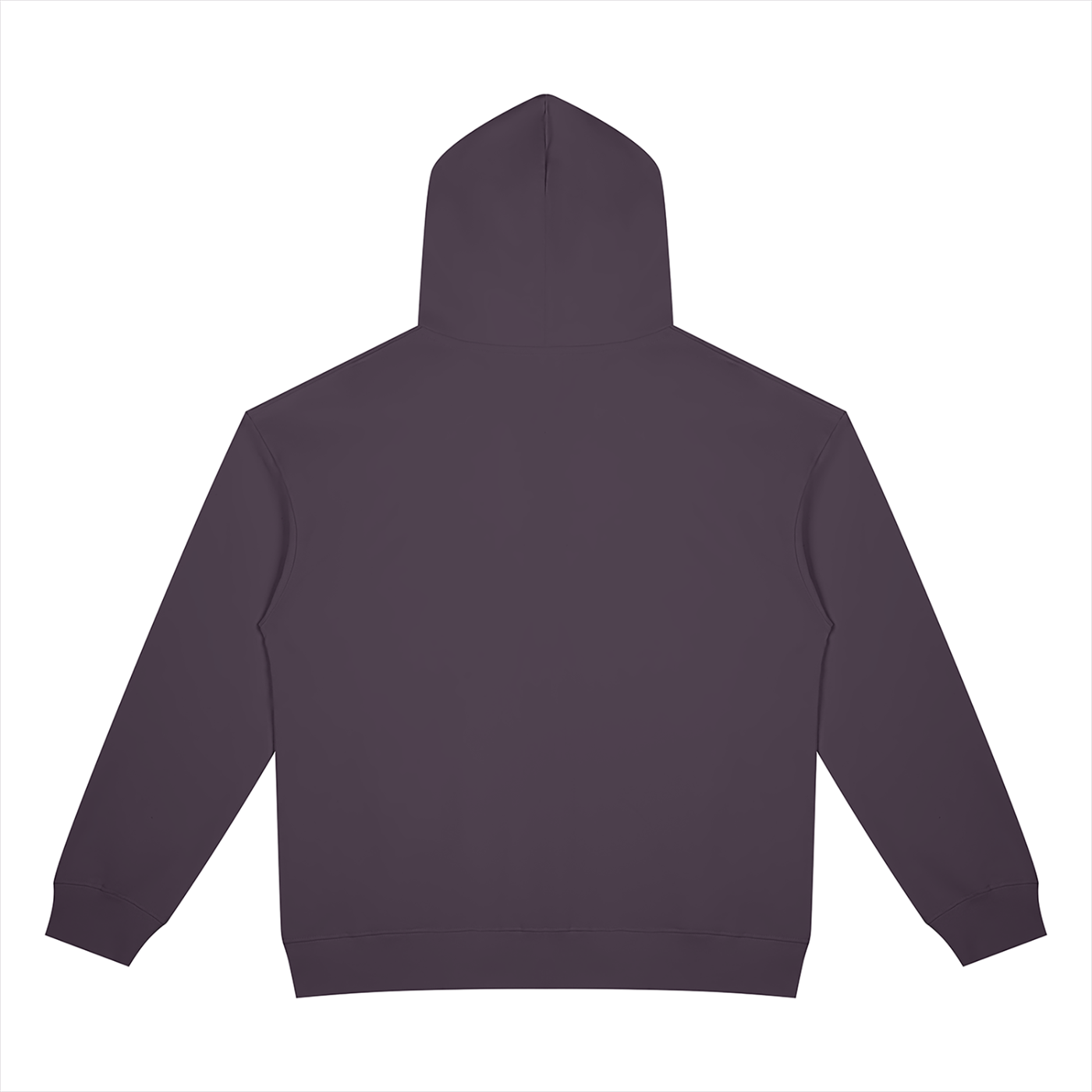 BLANKZ Heavyweight Zip Hoodie 420 — Deep Purple, back view