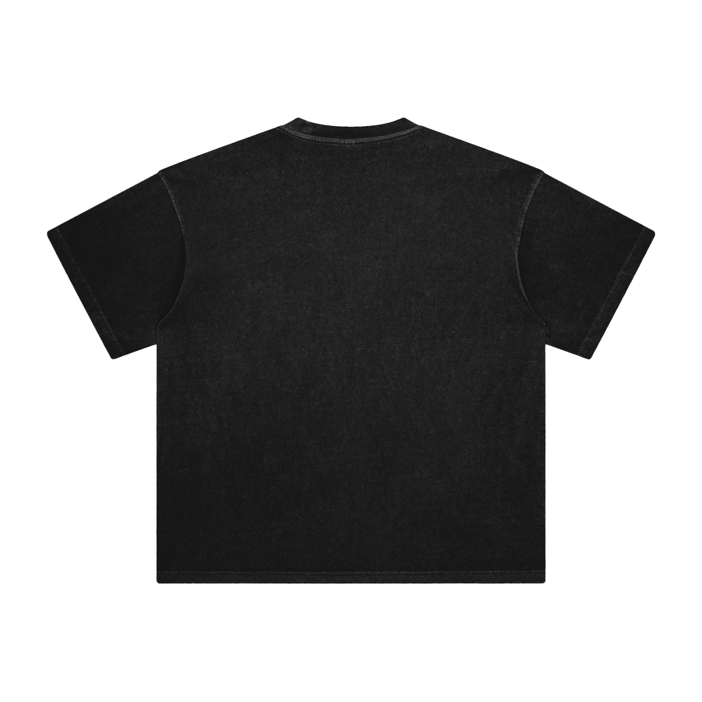 BLANKZ Enzyme-Washed Tee — Retro Black, back view