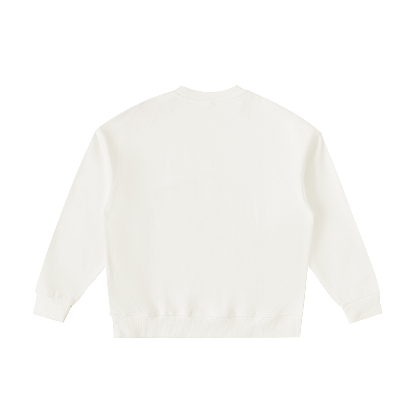 BLANKZ Kids' Essential Fleece Crewneck Sweatshirt — Beige, back view