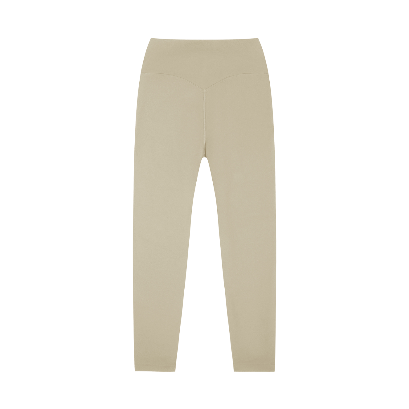 BLANKZ High-Waisted Yoga Leggings — Light Gray, back view