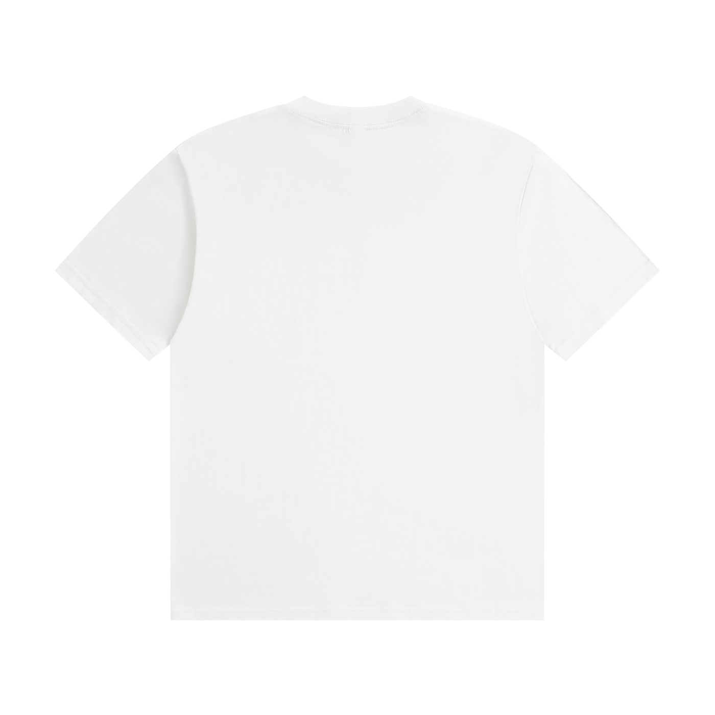 BLANKZ Seamless Cotton Tee — White, back view