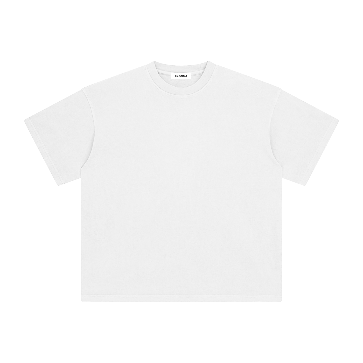 BLANKZ Enzyme-Washed Tee — White, front view