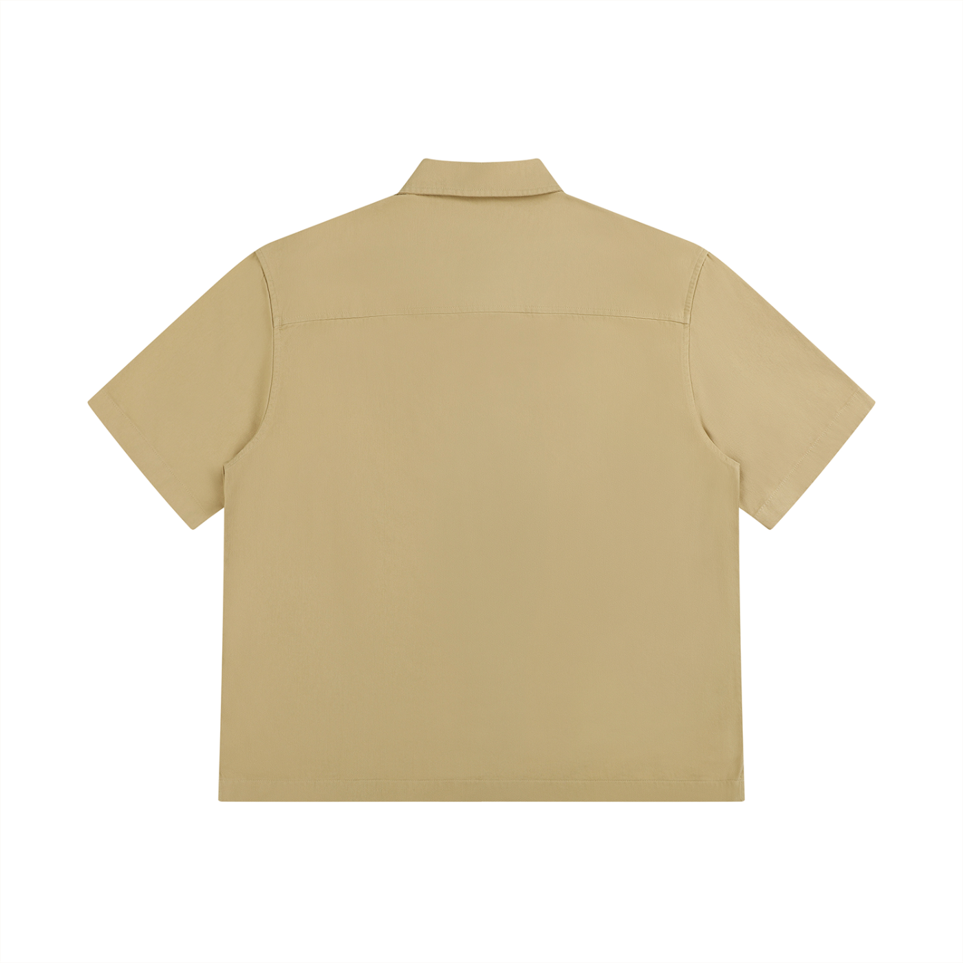 BLANKZ Patch-Pocket Shirt — Khaki — back view