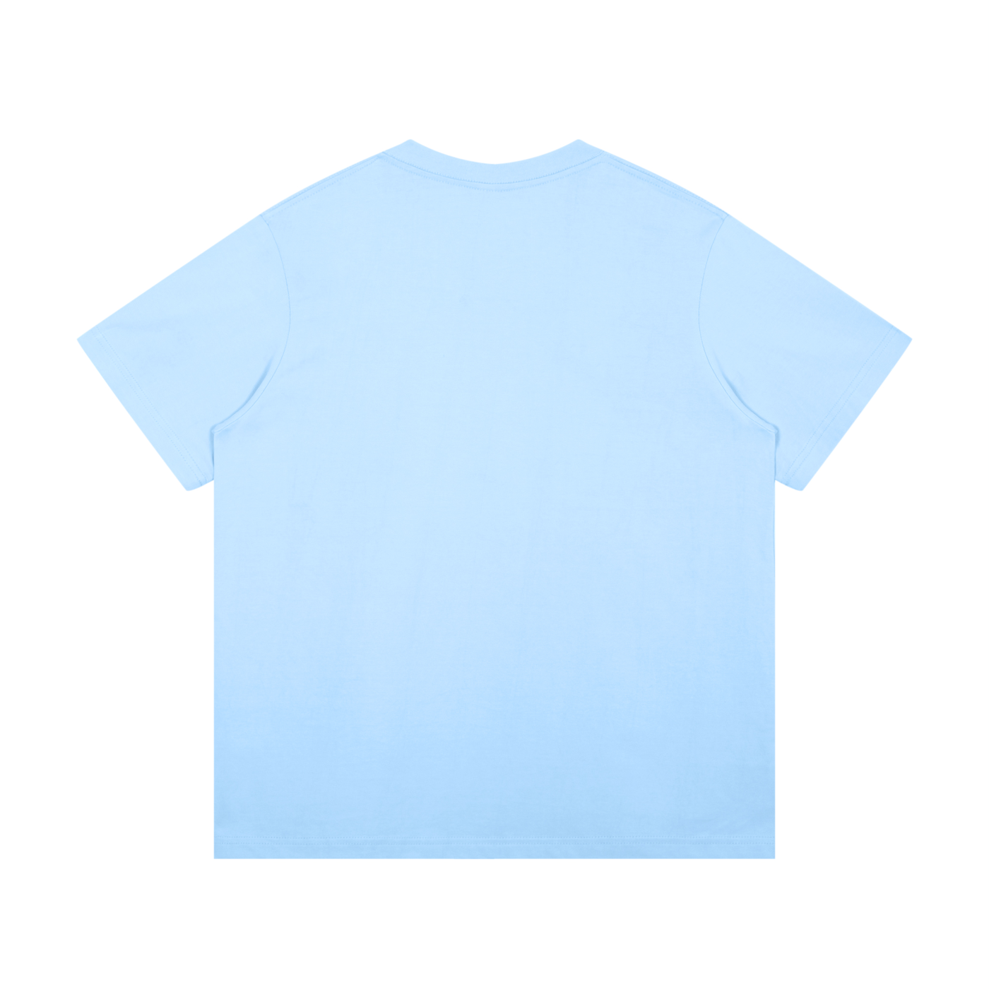 BLANKZ Midweight Cotton Tee — Sky Blue, back view