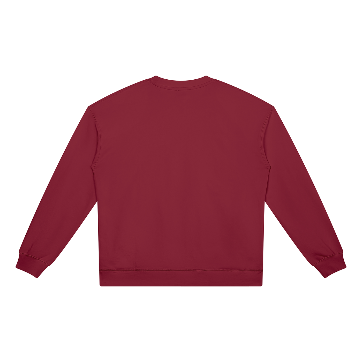 BLANKZ Heavyweight Crew 420 — Wine Red, back view