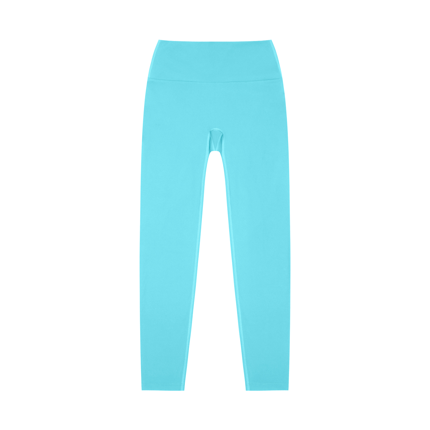 BLANKZ High-Waisted Yoga Leggings — Lake Blue, front view