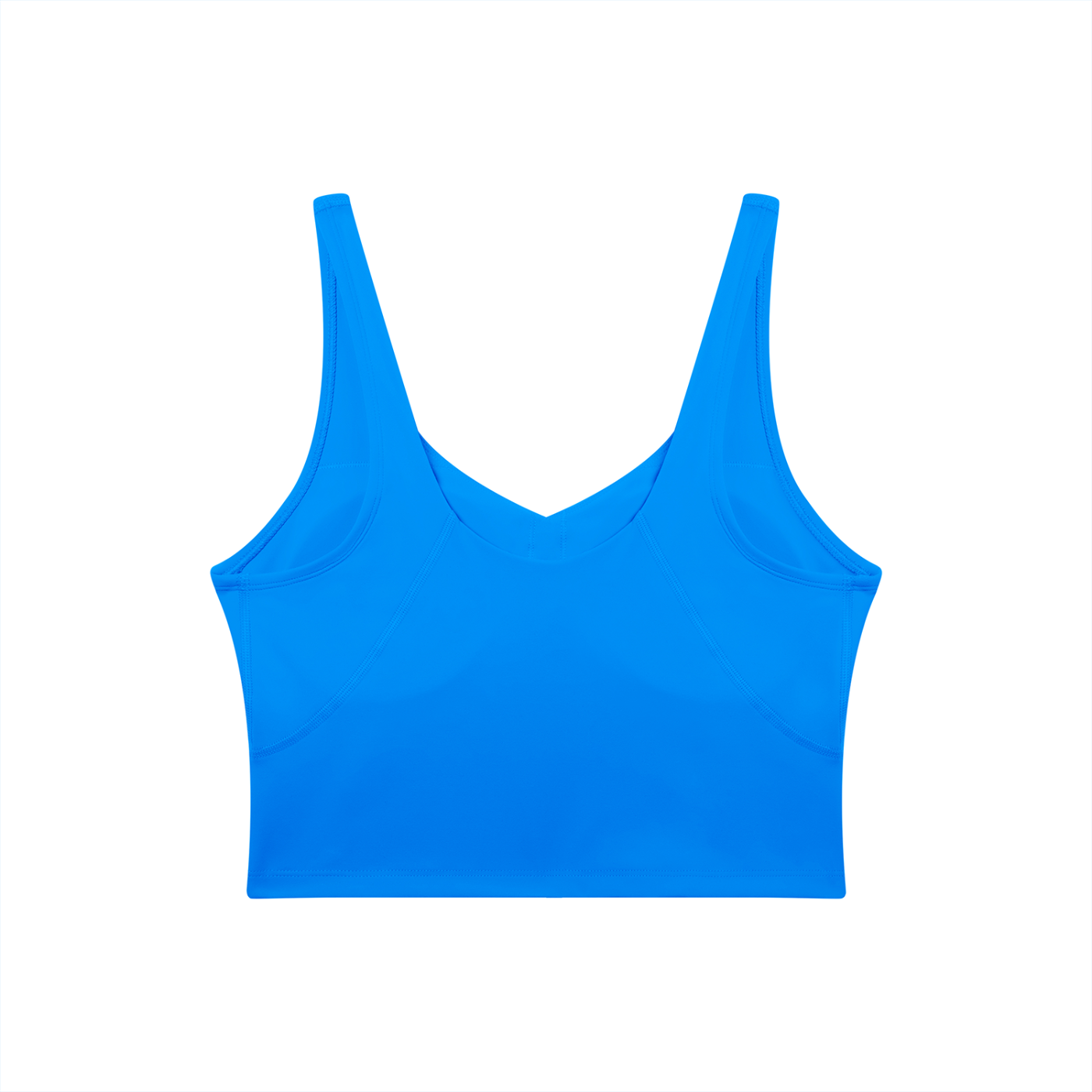 BLANKZ V-Neck Yoga Sports Bra — Colorful Blue, back view