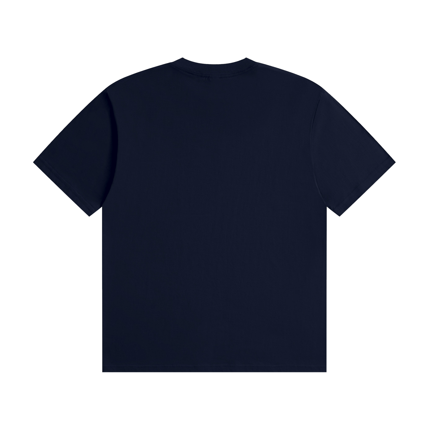 BLANKZ Seamless Cotton Tee — Navy Blue, back view
