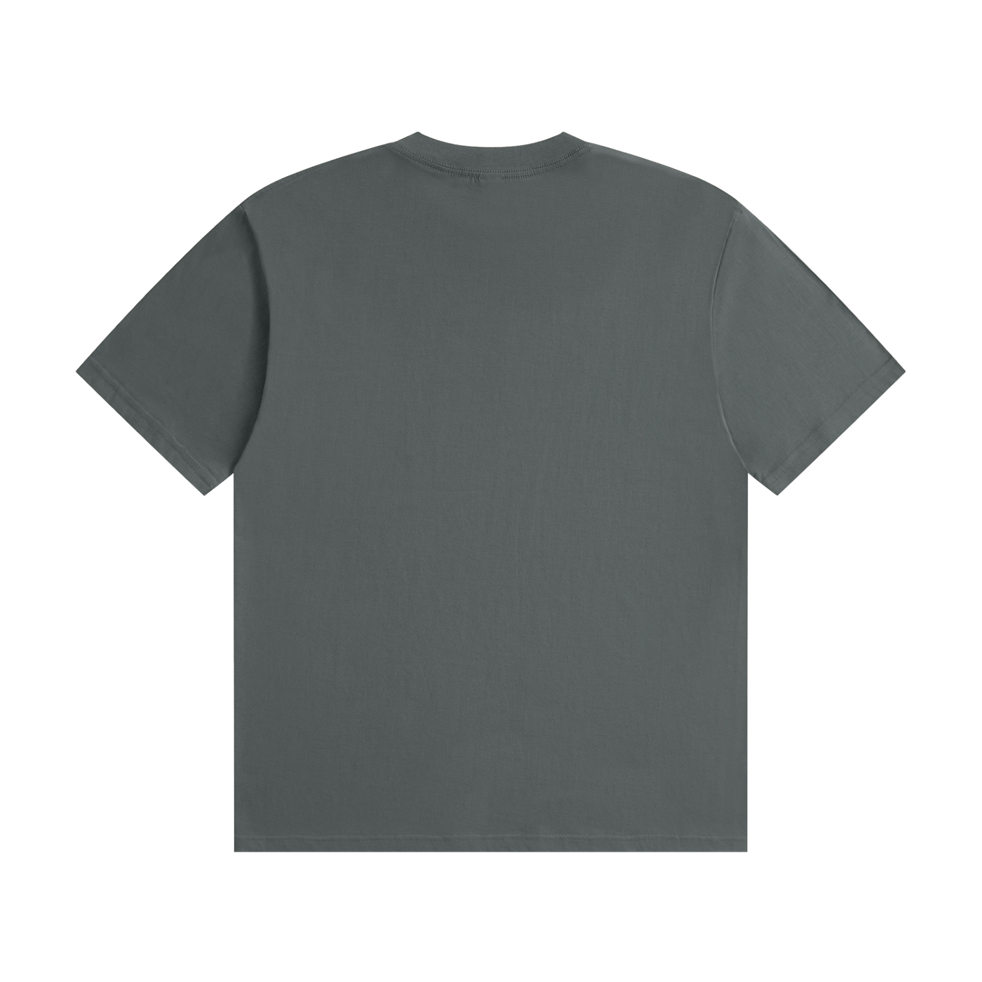 BLANKZ Seamless Cotton Tee — Gray, back view