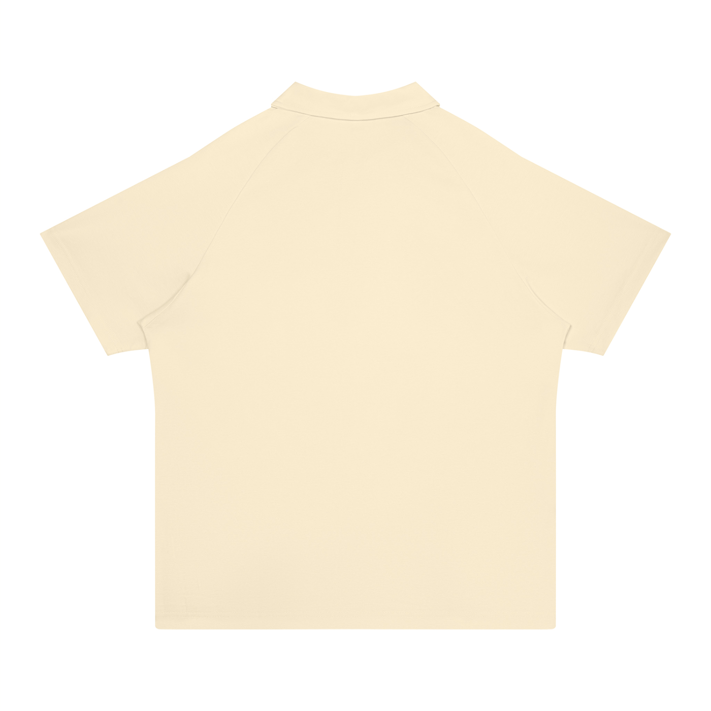 BLANKZ Everyday Raglan Polo — Apricot, back view